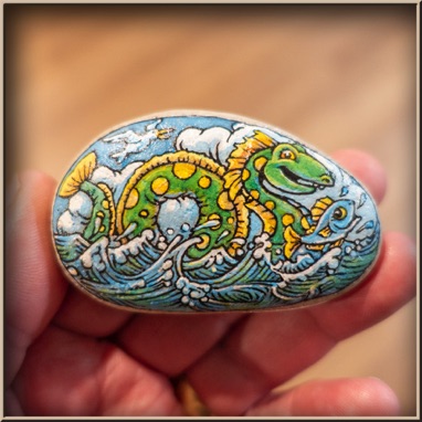 Sea Serpent - Painted Rock